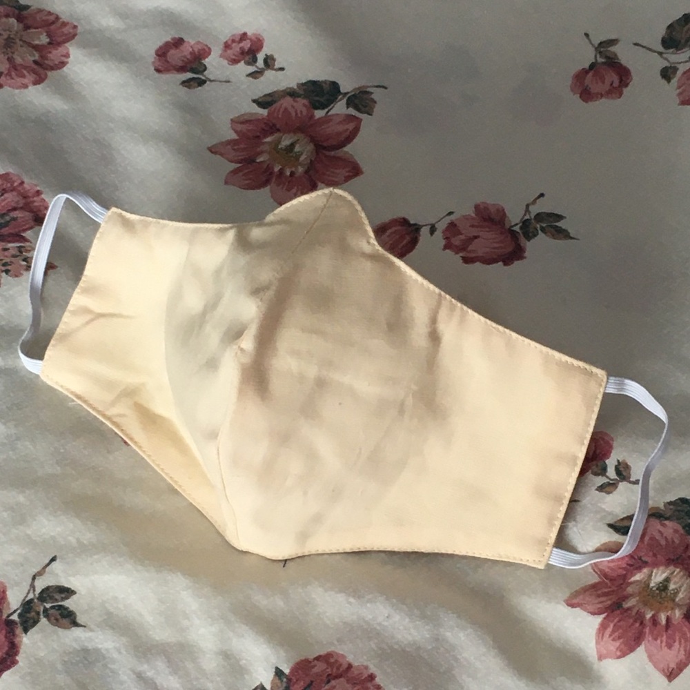 Fair Yellow, Solid Quality Face Mask